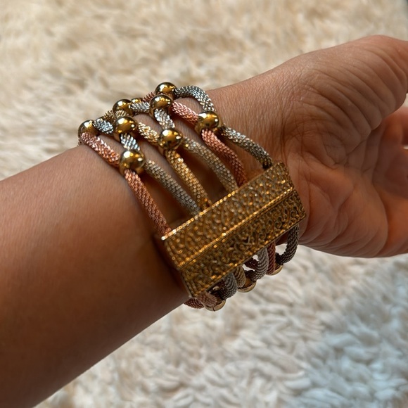 🤗MESH TWISTED BRACELET 4 TONES GOLD COPPER SILVER PEWTER MAGNETIC… - Picture 11 of 16